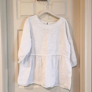 100% linen Italian summer blouse